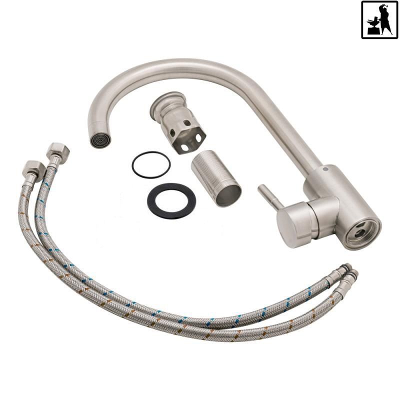 Комплект мийка + змішувач Romzha Arta U-650S Max BL (A)